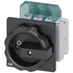 1ISC SWITCH 3P BLK ROTARY 25A 4HOLE DOOR