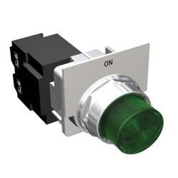 PUSHBUTTON FT P-T-T GRN ON 120V
