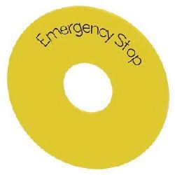 WASHER FOR EMERGENCY STOP, YELLOW