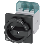 DISC SWITCH 3P BLK ROTARY 25A 1HOLE DOOR