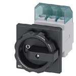 DISC SWITCH 3P BLK ROTARY 32A 1HOLE DOOR